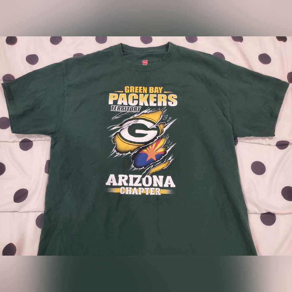 GREENBAY PACKERS TERRITORY ARIZONA CHAPTER ☆ T Shirt ☆ SS ☆ SIZE XL MENS ☆ Green - Picture 8 of 8